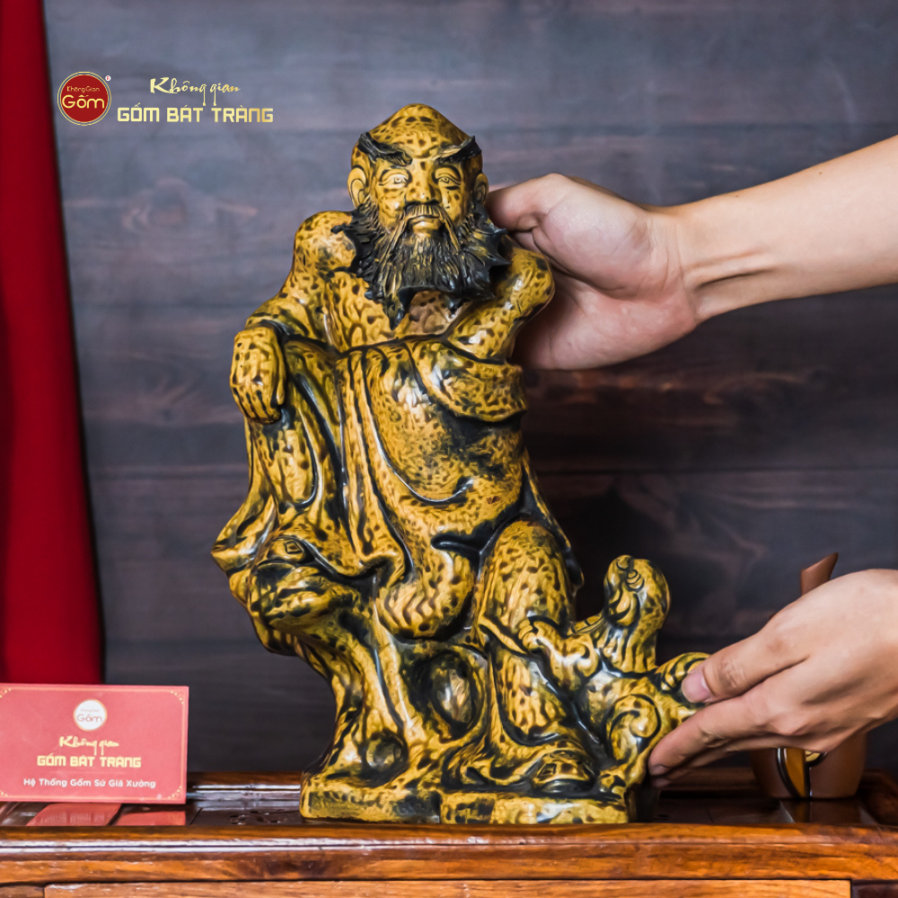 Bộ Tượng Thập Bát La Hán Men Vàng Cổ