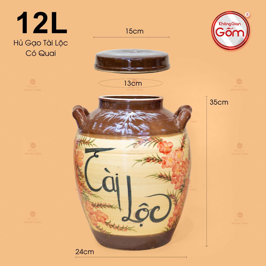 Hũ Gạo Tài Lộc Có Quai
