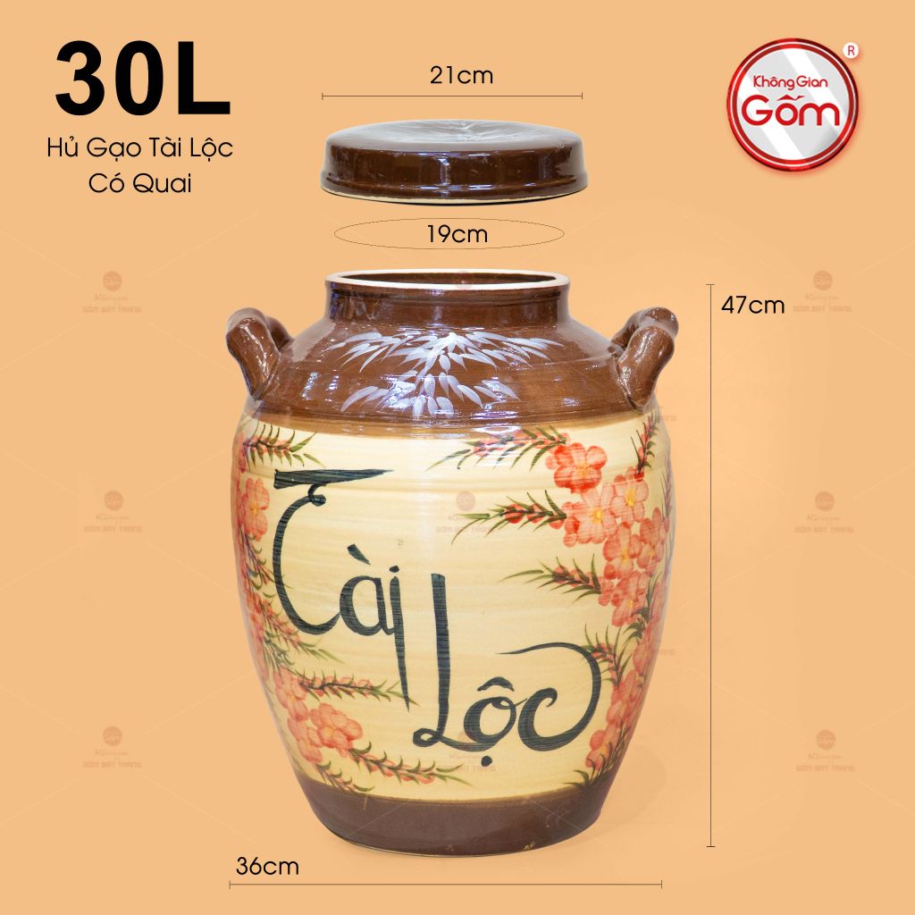 Hũ Gạo Tài Lộc Có Quai