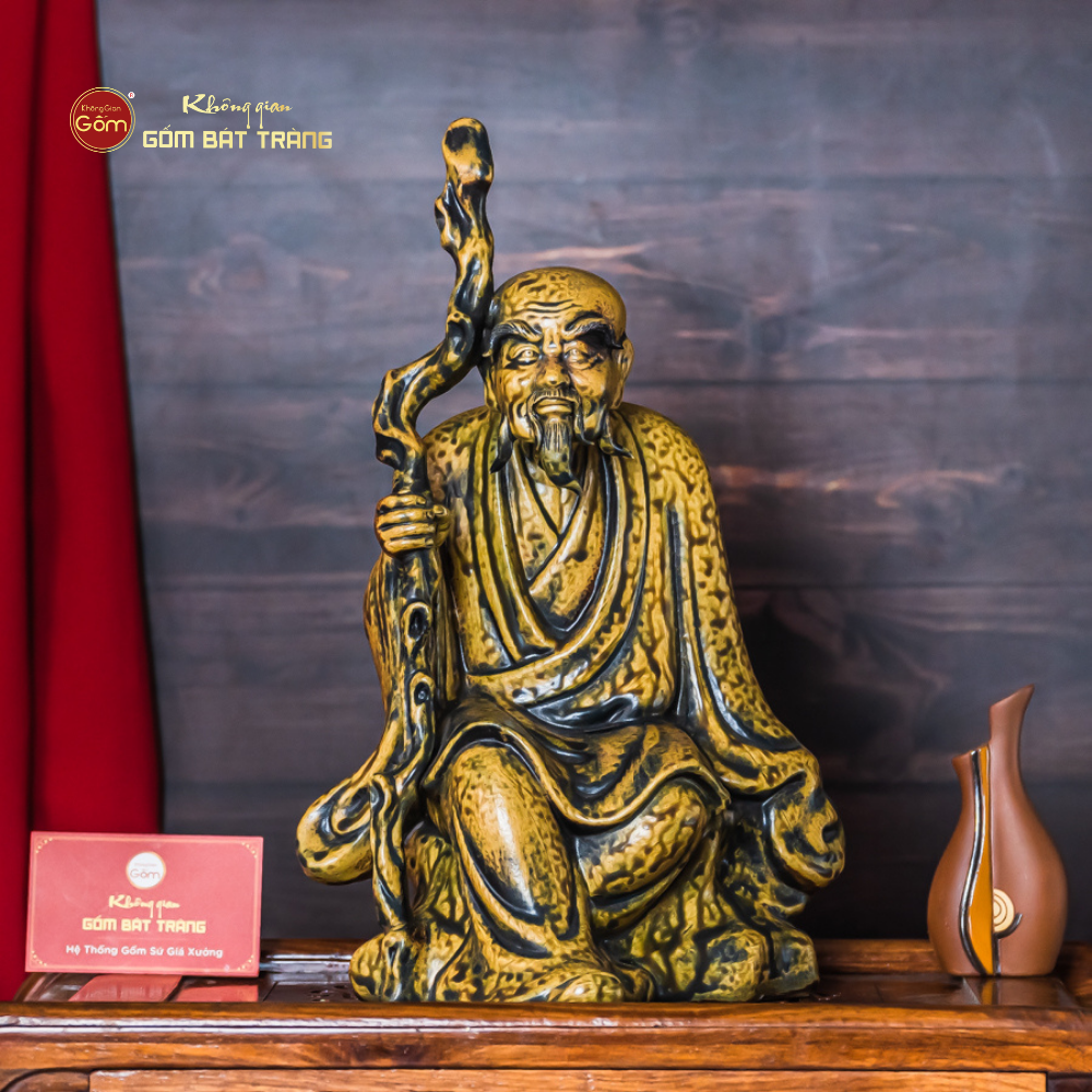 Bộ Tượng Thập Bát La Hán Men Vàng Cổ