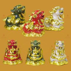 Tỳ Hưu Gốm Sứ Phong Thủy Dát Vàng