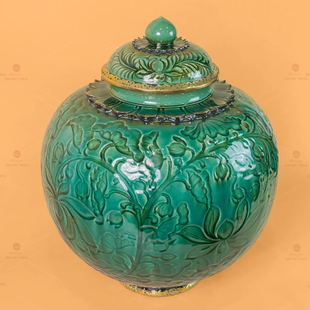 Chum Ngâm Rượu Bọc Đồng Họa Tiết Hoa Lá