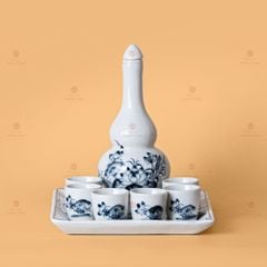 Bộ Nậm Rượu Hoa Sen Tràm