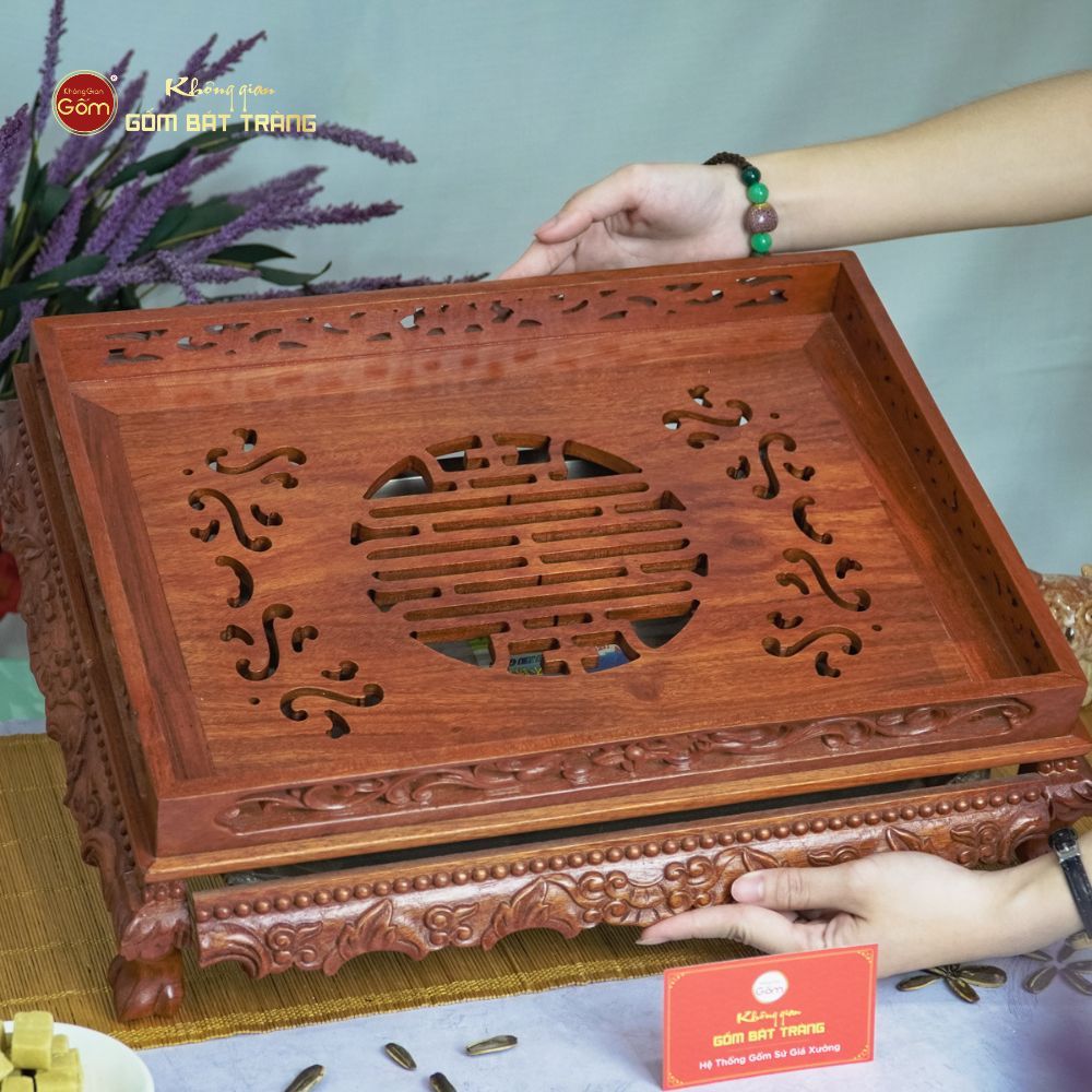 Khay Trà Gỗ Hương Thành Cao