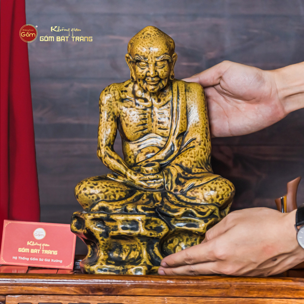 Bộ Tượng Thập Bát La Hán Men Vàng Cổ