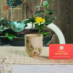 Cốc Uống Trà Dáng Thon Họa Tiết Chuồn Trúc