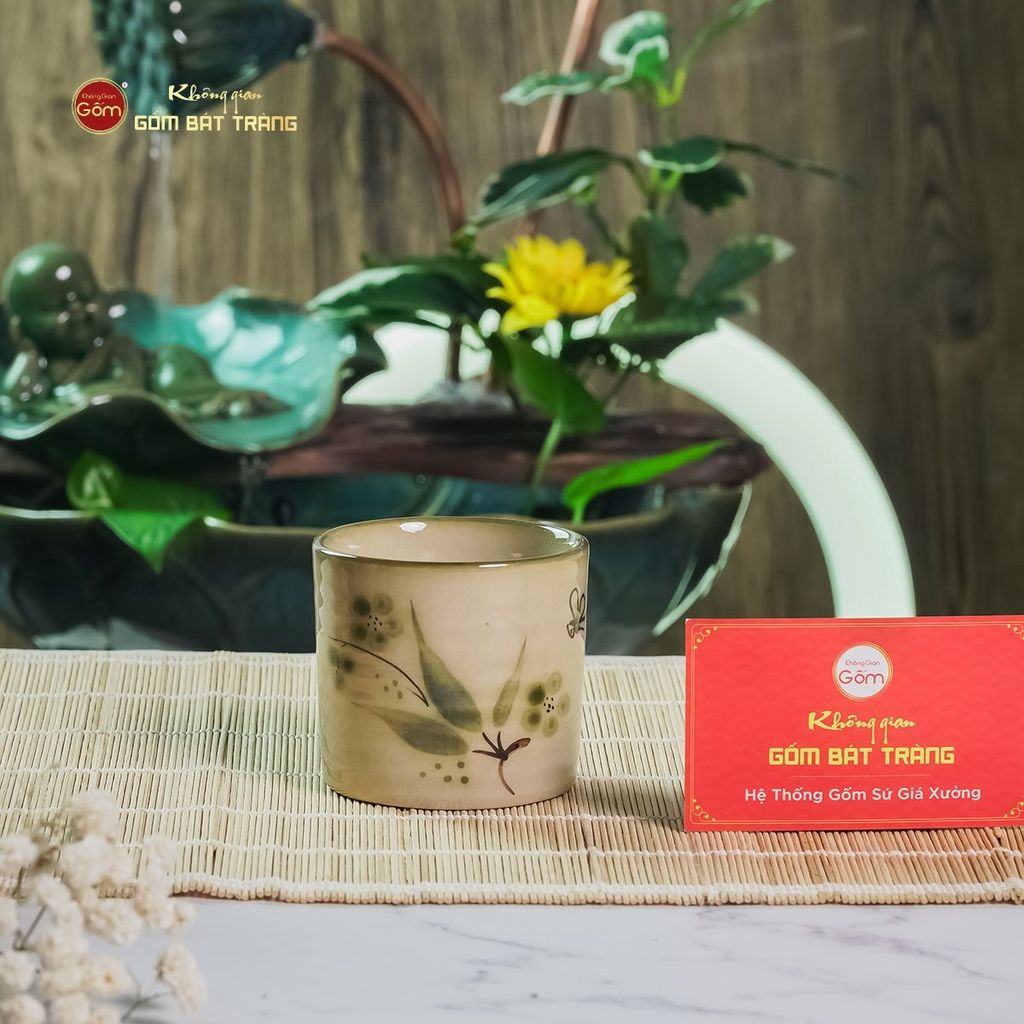 Cốc Uống Trà Họa Tiết Chuồn Trúc