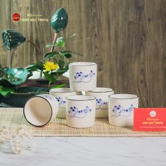 Cốc Uống Trà Họa Tiết Hoa Sen