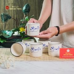 Cốc Uống Trà Họa Tiết Hoa Sen