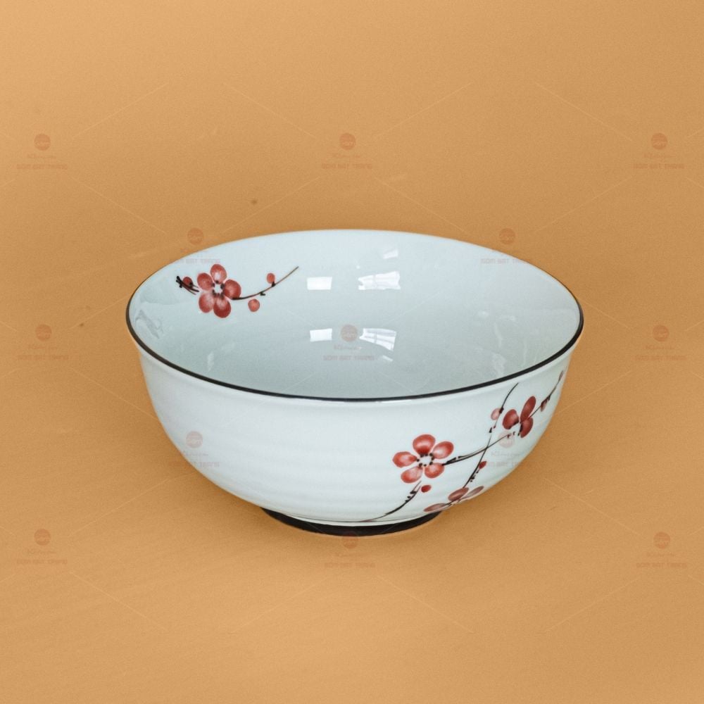 Bộ Bát Đĩa Hoa Mặt Trời Đào Đỏ