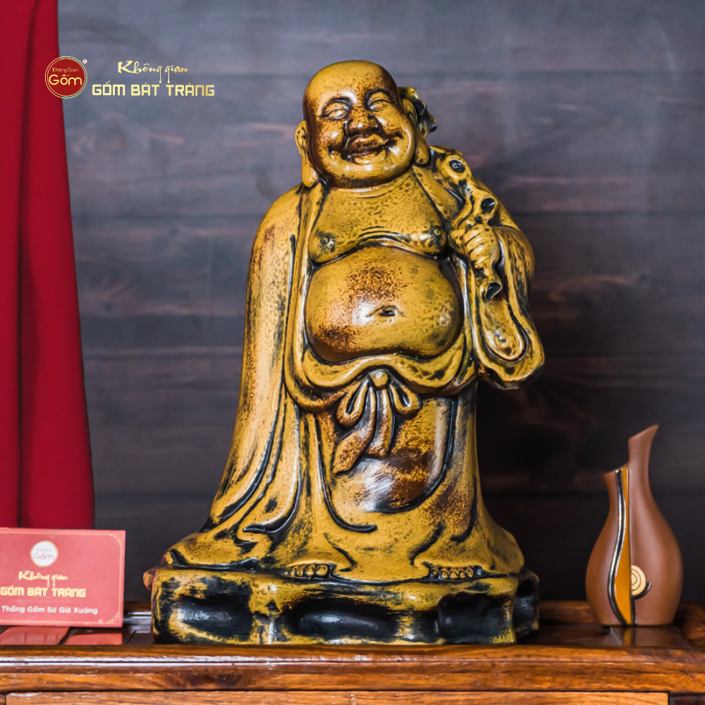 Bộ Tượng Thập Bát La Hán Men Vàng Cổ