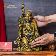 Bộ Tượng Thập Bát La Hán Men Vàng Cổ