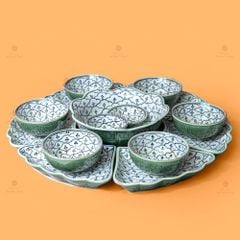 Bộ Bát Đĩa Hoa Mặt Trời Hoa Bèo