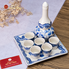 Bộ Nậm Rượu Hoa Phù Dung