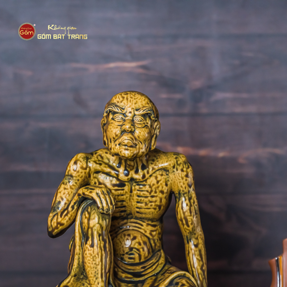 Bộ Tượng Thập Bát La Hán Men Vàng Cổ