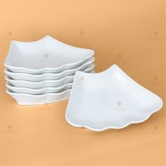 Bộ Bát Đĩa Hoa Mặt Trời Minh Châu Trắng