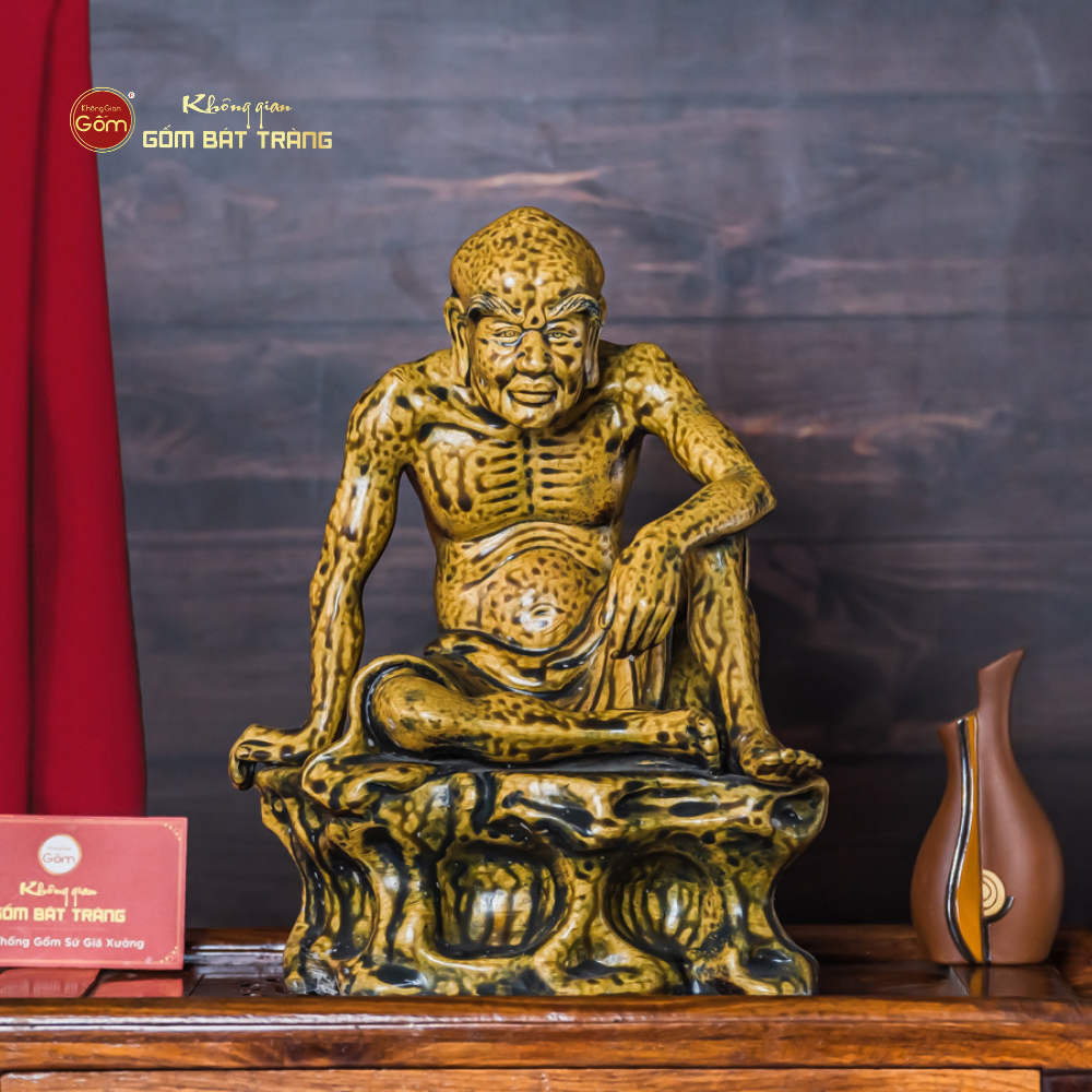 Bộ Tượng Thập Bát La Hán Men Vàng Cổ