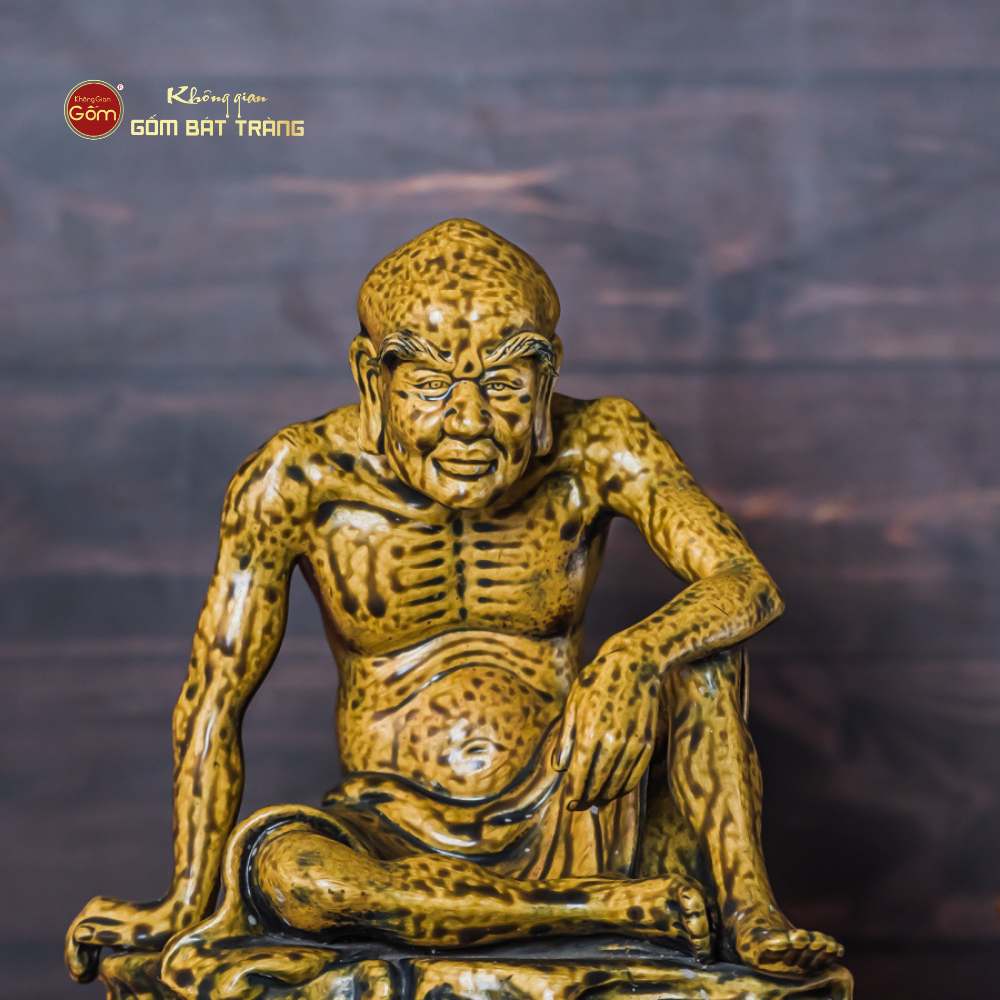 Bộ Tượng Thập Bát La Hán Men Vàng Cổ