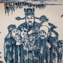 Đĩa Trưng Bày Tam Đa Men Rạn Bọc Đồng