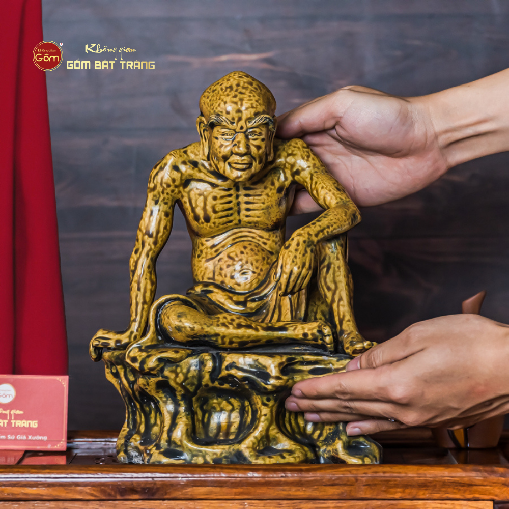 Bộ Tượng Thập Bát La Hán Men Vàng Cổ