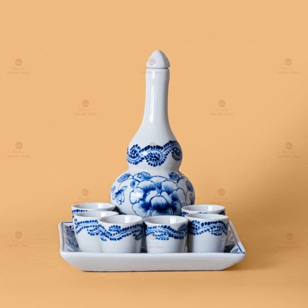 Bộ Nậm Rượu Hoa Phù Dung