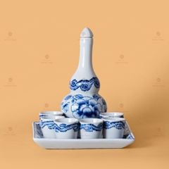Bộ Nậm Rượu Hoa Phù Dung
