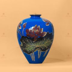 Lọ Hoa Dáng Vò Họa Tiết Hoa Sen