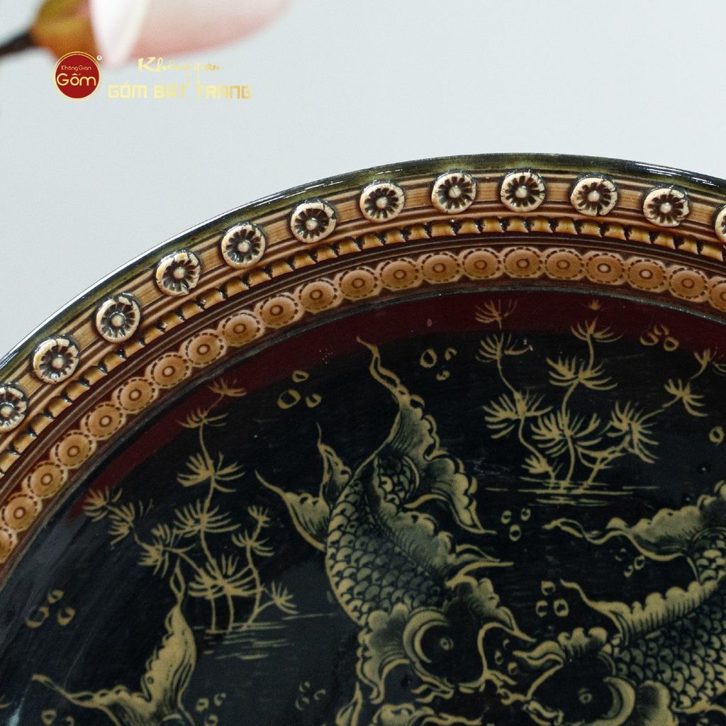 Đĩa Trưng Bày Cửu Ngư Quần Hội Trăng Rằm