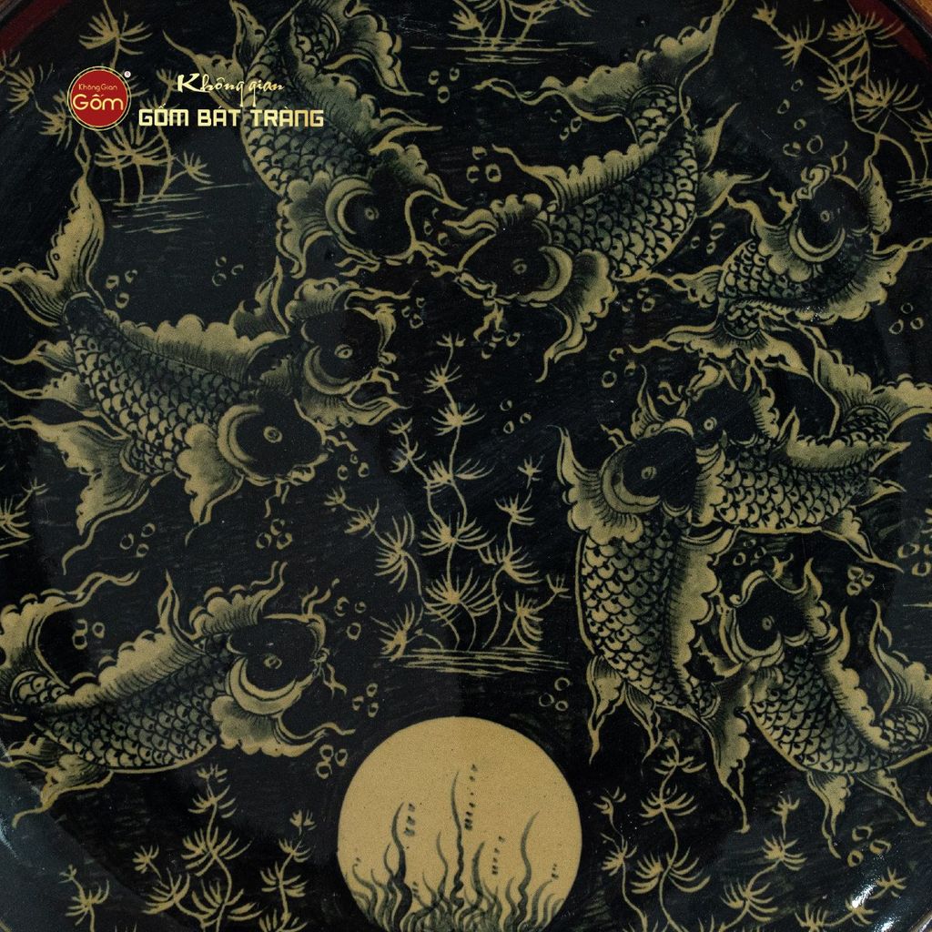 Đĩa Trưng Bày Cửu Ngư Quần Hội Trăng Rằm