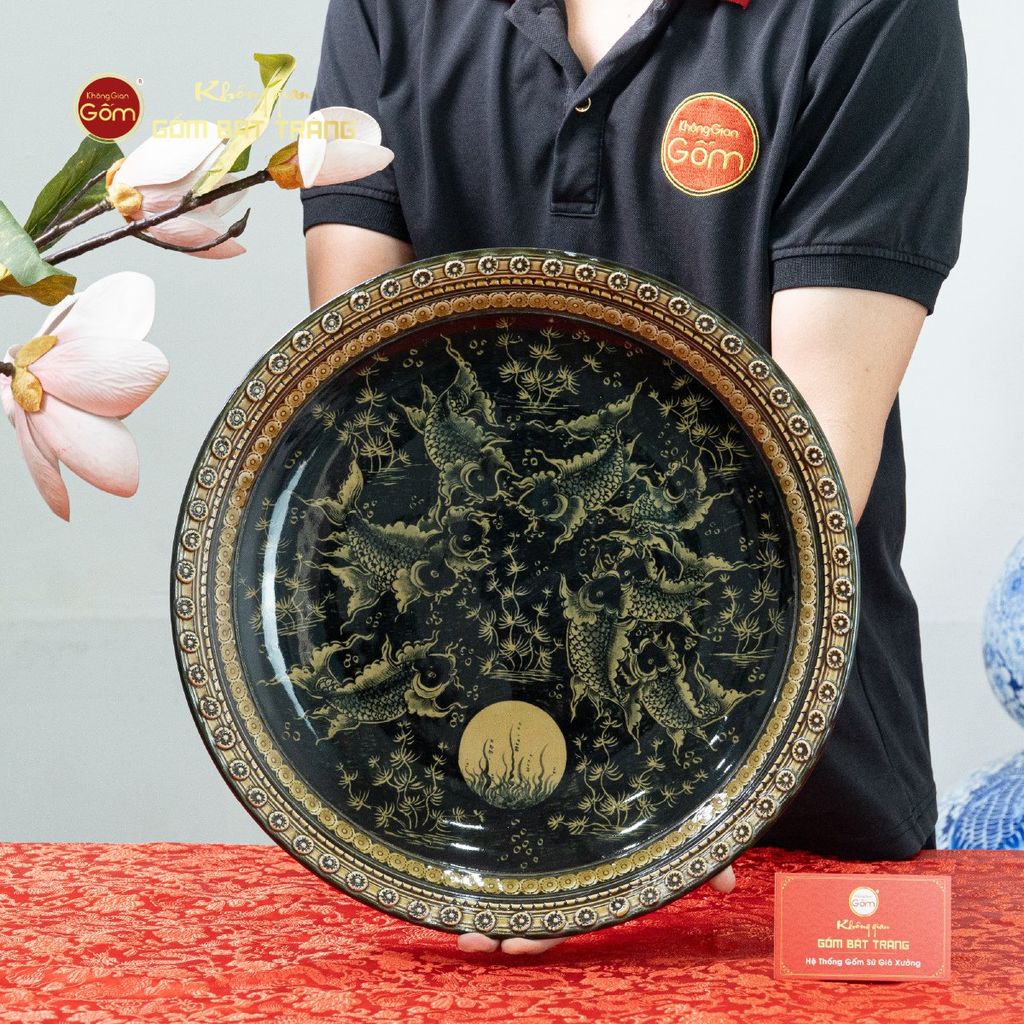 Đĩa Trưng Bày Cửu Ngư Quần Hội Trăng Rằm