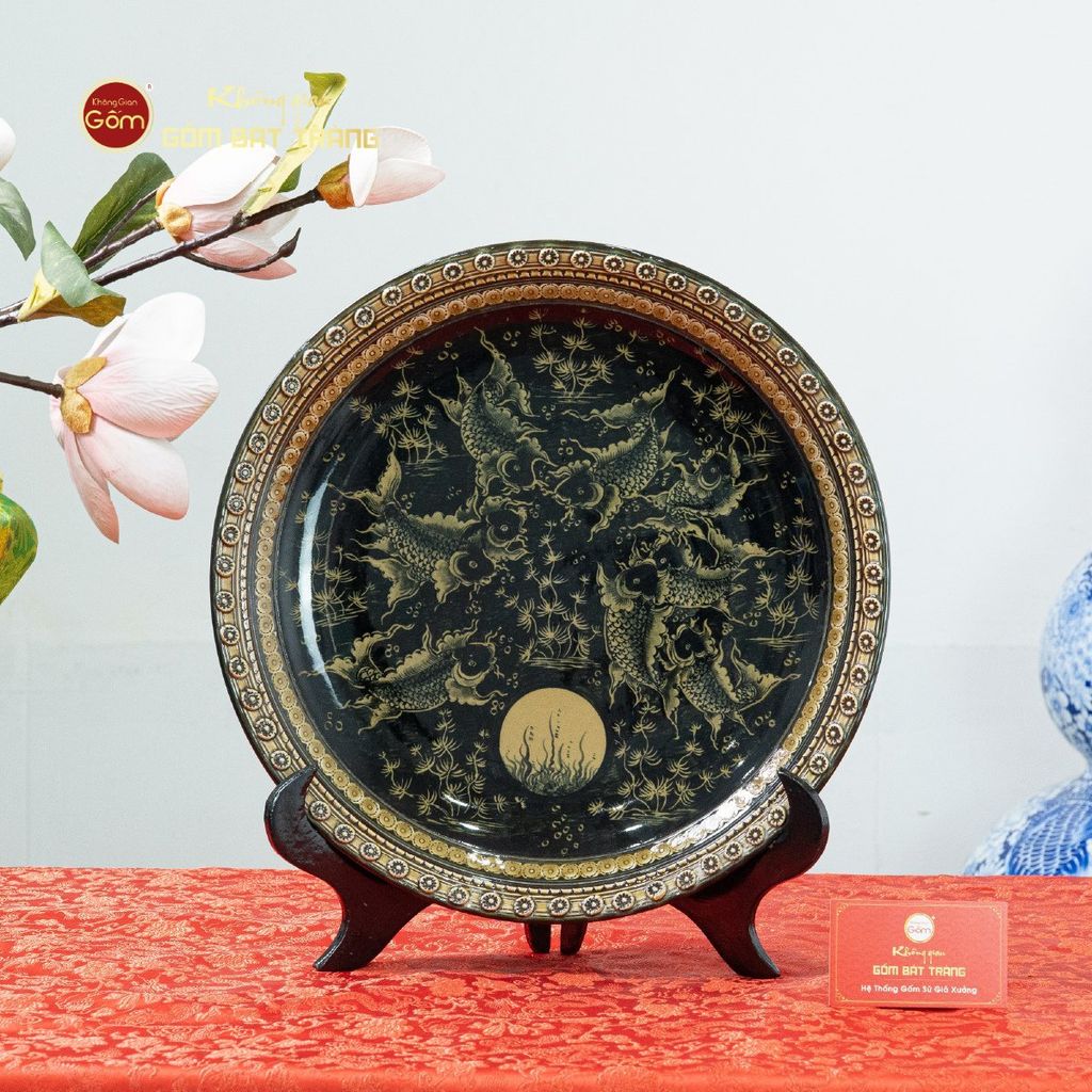 Đĩa Trưng Bày Cửu Ngư Quần Hội Trăng Rằm