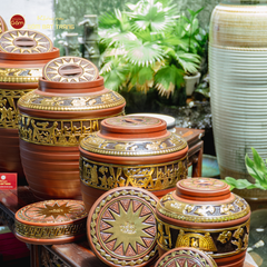 Chum Ngâm Rượu Trống Đồng Dát Vàng