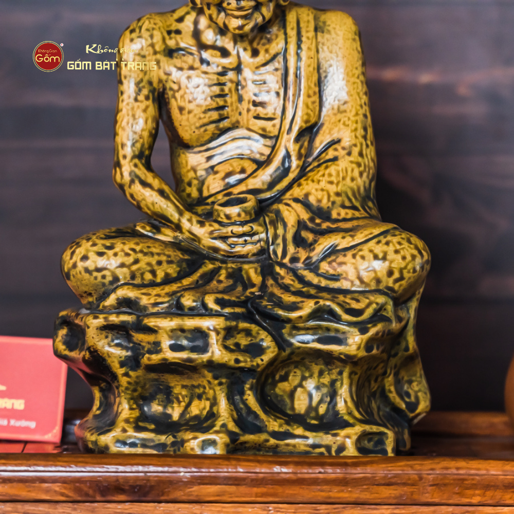 Bộ Tượng Thập Bát La Hán Men Vàng Cổ