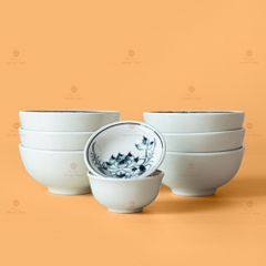 Bộ Bát Đĩa Hoa Mặt Trời Sen Tràm