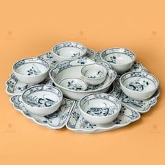 Bộ Bát Đĩa Hoa Mặt Trời Sen Tràm