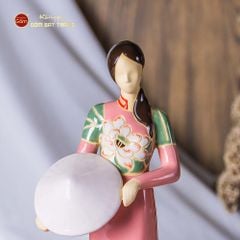 Tượng Cô Gái Việt Nam Áo Dài Nón Lá