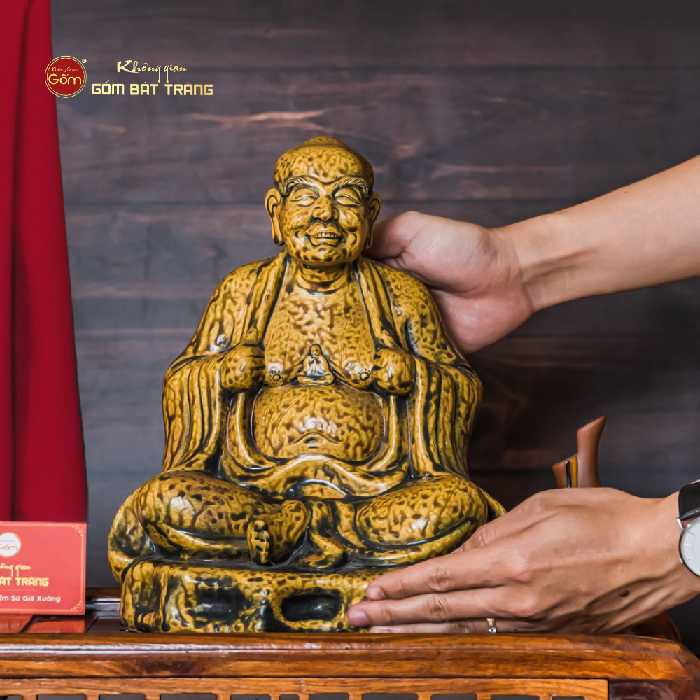 Bộ Tượng Thập Bát La Hán Men Vàng Cổ