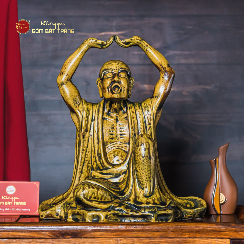 Bộ Tượng Thập Bát La Hán Men Vàng Cổ