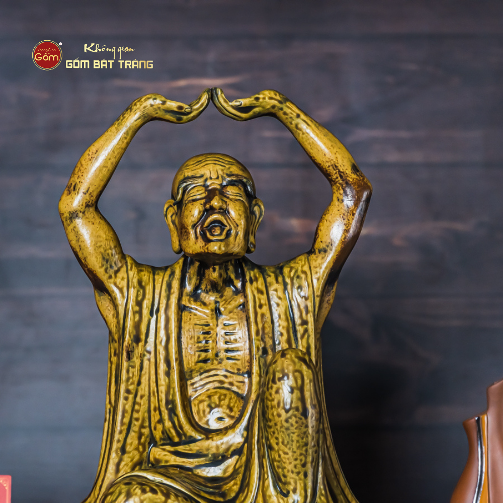 Bộ Tượng Thập Bát La Hán Men Vàng Cổ