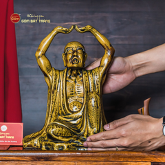 Bộ Tượng Thập Bát La Hán Men Vàng Cổ