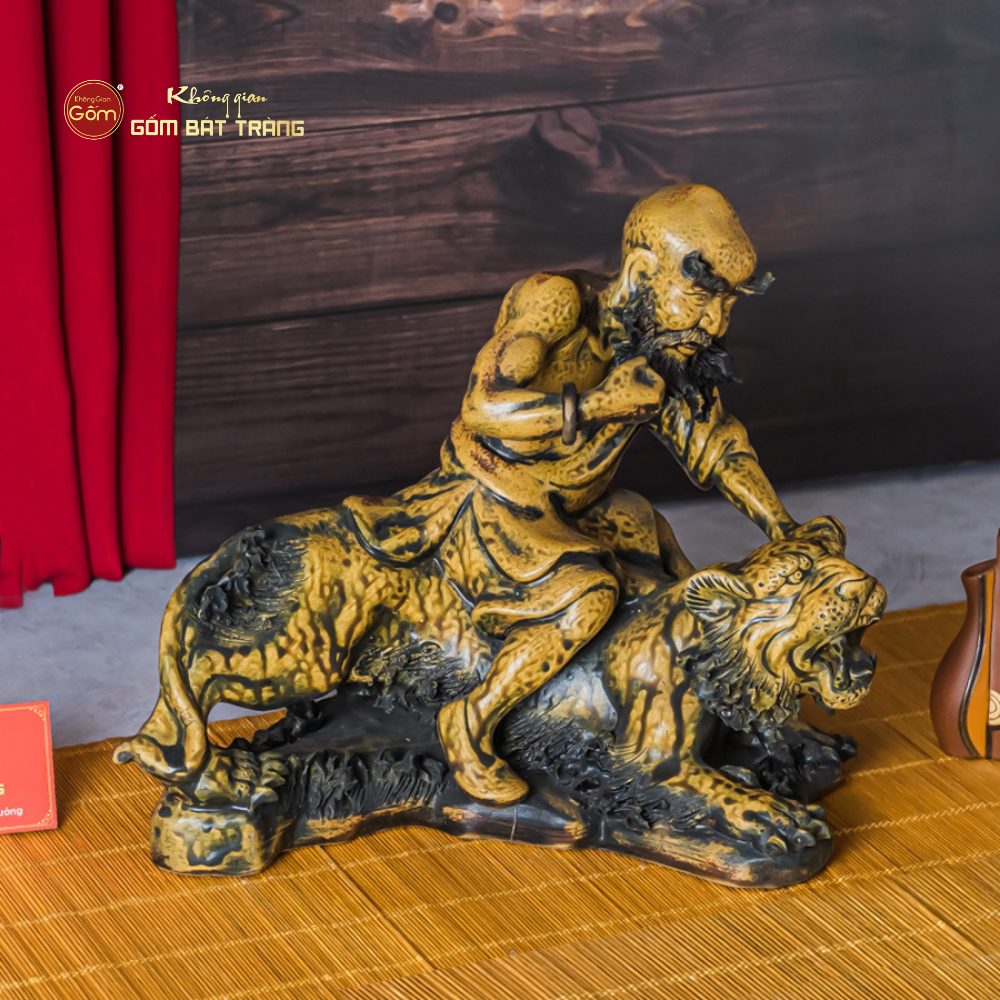 Bộ Tượng Thập Bát La Hán Men Vàng Cổ