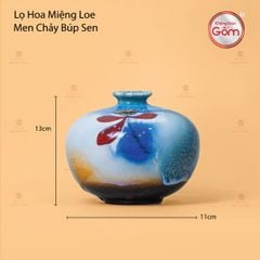 Lọ Hoa Miệng Loe Men Chảy Búp Sen