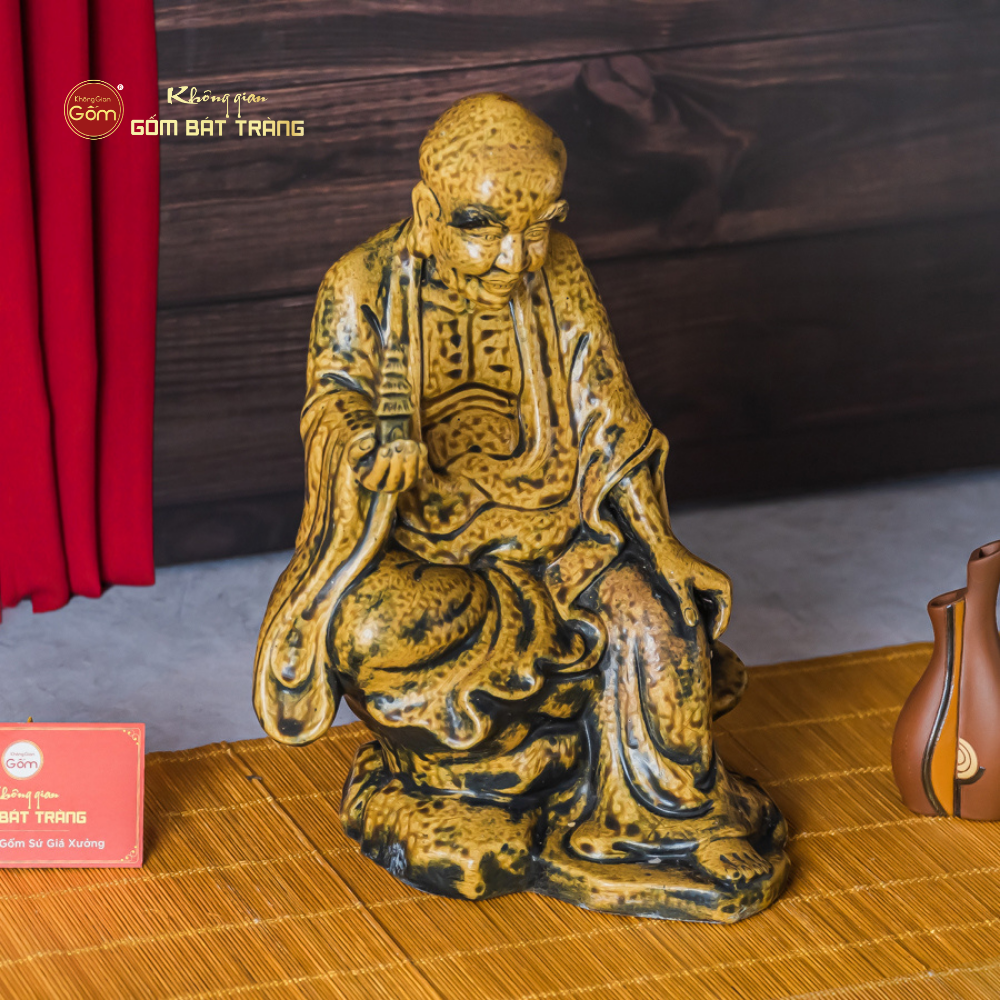 Bộ Tượng Thập Bát La Hán Men Vàng Cổ