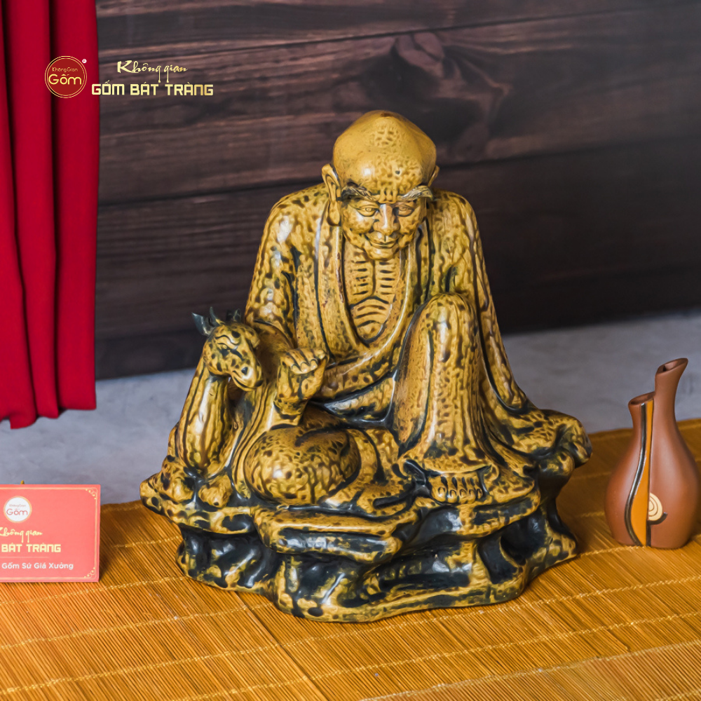 Bộ Tượng Thập Bát La Hán Men Vàng Cổ