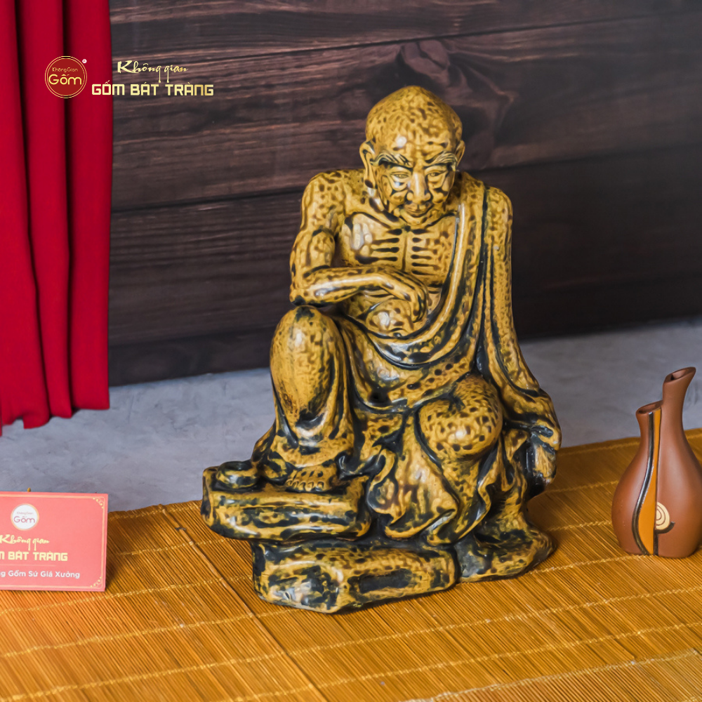 Bộ Tượng Thập Bát La Hán Men Vàng Cổ