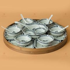 Bộ Bát Đĩa Hoa Mặt Trời Hoa Dây