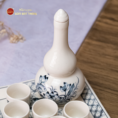 Bộ Nậm Rượu Hoa Sen Tràm