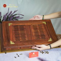 Khay Trà Gỗ Chân Cuốn Thư