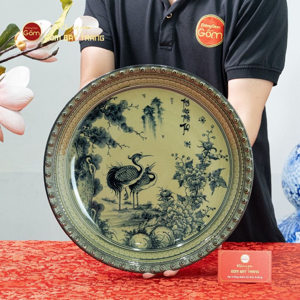 Đĩa Trưng Bày Tùng Hạc Trường Thọ