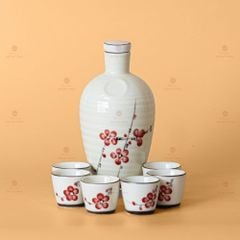 Bộ Bát Đĩa Hoa Mặt Trời Đào Đỏ